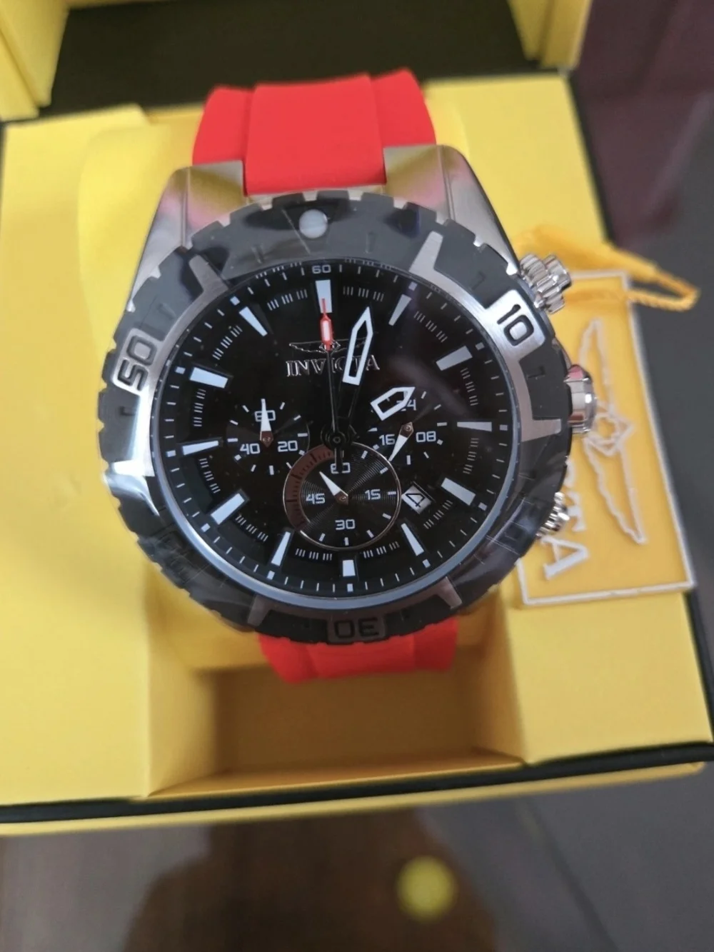 37631 Invicta Aviator Propel Men's Watch 48mm Red/Black